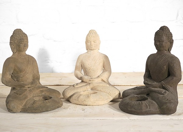 Buddha Teelicht Steinfigur
